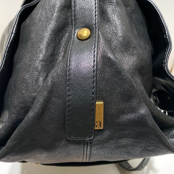 KOOBA “Hailey” Black Leather Satchel/ Shoulder Bag - Picture 7 of 14
